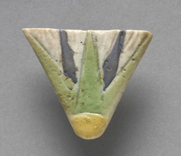 Lotus Blossom Necklace Terminal, c. 1391-1337 BC. Egypt, New Kingdom, Dynasty 18 (1540-1296 BC),