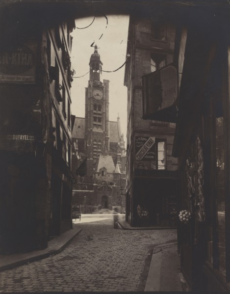Rue de la Montagne-Sainte-Geneviève, 1898. Eugène Atget (French, 1857-1927). Albumen print, gold
