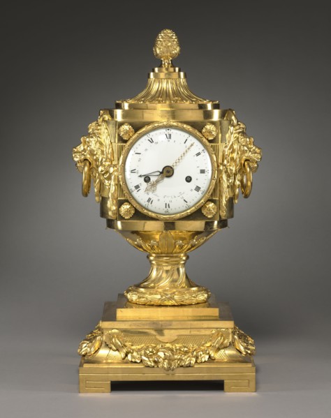 Clock, c. 1785. Robert Osmond (French, 1711-1789), Robert Robin (French, 1742-1799). Gilt bronze;