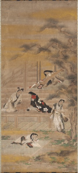 The Four Pleasures, 17th century. Attributed to Iwasa Matabei (Japanese, 1578-1650). Hanging