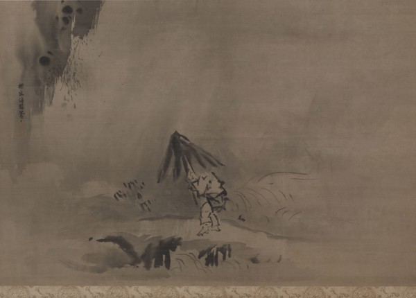 Evening Shower, 17th century. Kano Tan’yu (Japanese, 1602-1674). Hanging scroll; ink on silk;