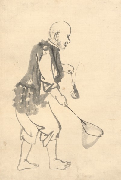 The Shrimp Fisherman. Kono Bairei (Japanese, 1844-1895). Ink on paper; overall: 39.7 x 26.7 cm (15