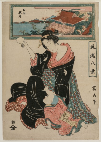 Autumn Moon at the Temple Ishiyamadera from the series Fashionable Eight Views, c. 1814-17.