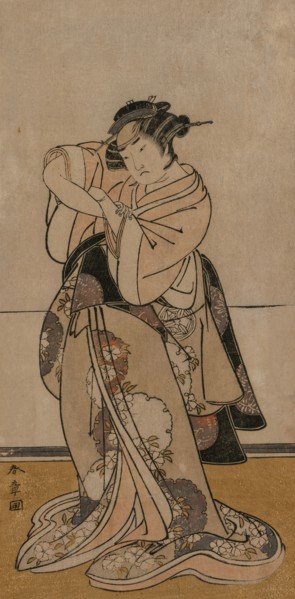 Actor Yamashita Yaozo. Katsukawa Shunsho (Japanese, 1726-1792). Color woodblock print; sheet: 30 x