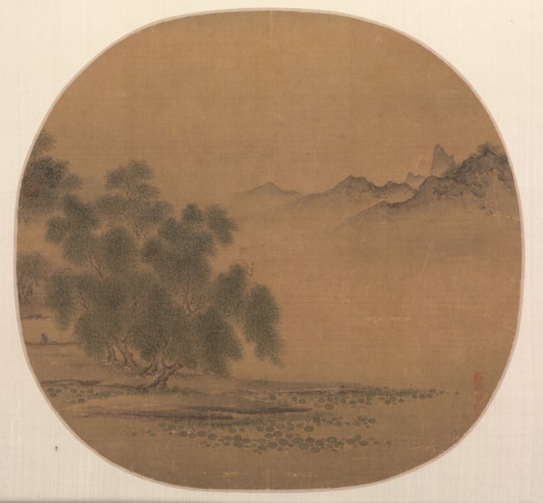 Willows, 12th Century. China, Southern Song dynasty (1127-1279). Album leaf, ink and light color on