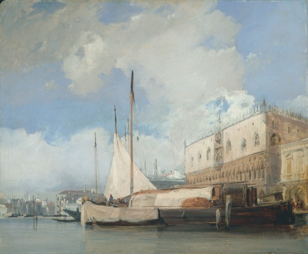 The Doge's Palace, Venice, 1826. Richard Parkes Bonington (British, 1802-1828). Oil on millboard;