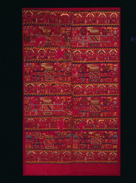 Two Tapestry-woven Panel Fragments, 1000-1460s. Central Andes, North Coast, Chimu people. Camelid