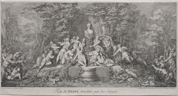 The Four Festivals:  Festival of Diana. Claude Gillot (French, 1673-1722). Etching and engraving