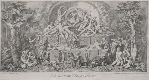 The Four Festivals:  Festival of Faune. Claude Gillot (French, 1673-1722). Etching and engraving