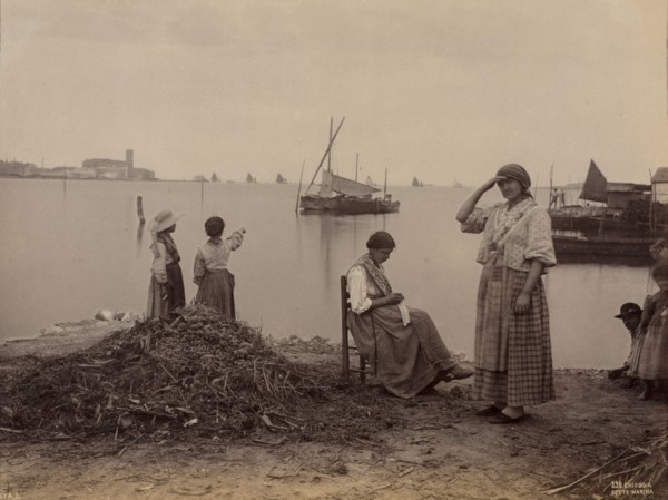 Chioggia, Under the Marina, c. 1870. Carlo Naya (Italian, 1816-1882). Albumen print; image: 18.3 x