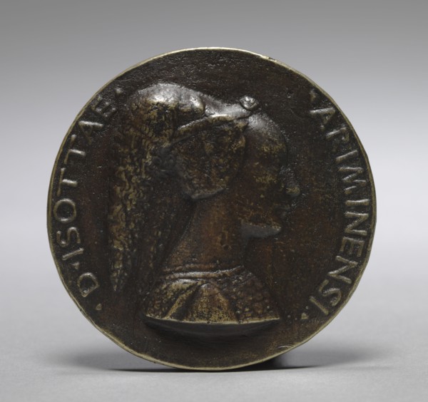 Medal of Isotta degli Atti da Rimini (obverse), 15th century. Matteo de' Pasti (Italian,