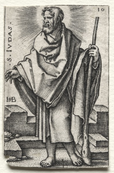 St. Judas, 1545-1546. Hans Sebald Beham (German, 1500-1550). Engraving