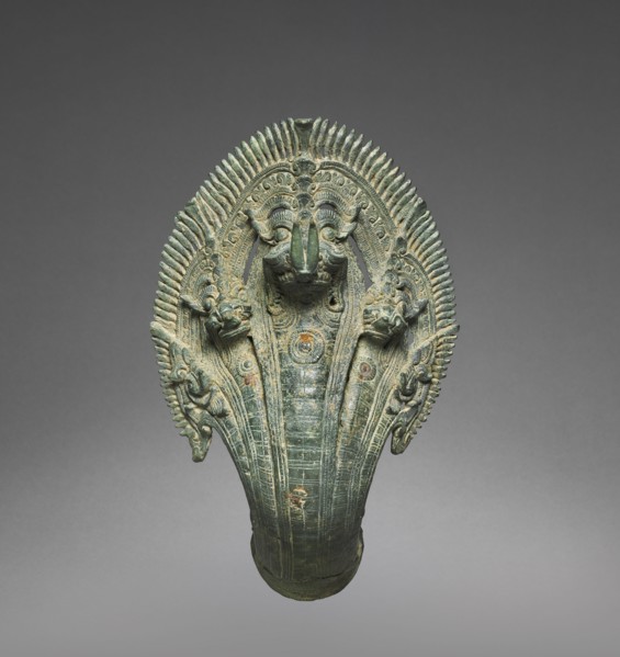 Naga Finial, 1100s. Cambodia, Angkor Wat Period, 12th century. Bronze; overall: 29.2 x 15.2 x 15.2
