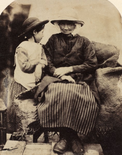 Servants at Rhagatt, Corwen, North Wales, c. 1860. John Lloyd (British, 1865). Albumen print from