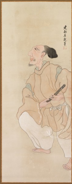 Genre Figures, c. 1816. Tatabe Socho (Japanese, 1760-1814). Hanging scroll; ink and color on paper;