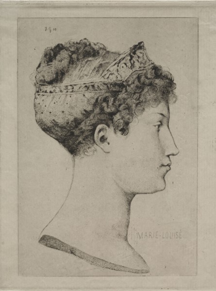 Marie Louise in Profile, 1860. Jules de Goncourt (French, 1830-1870). Etching with stipple and
