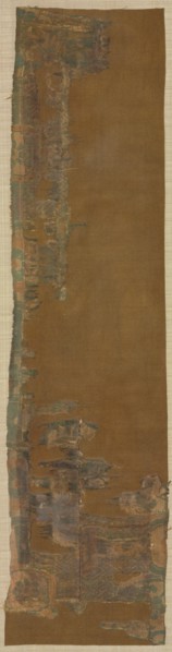 Vajrapani Embroidered Mount with Garuda, painting 1600s, embroidery c. 1300, Chöying Dorjé, the