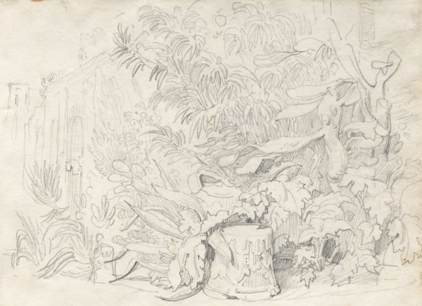 Album with Views of Rome and Surroundings, Landscape Studies, page 24a: "In Villa Walkonsky". Franz