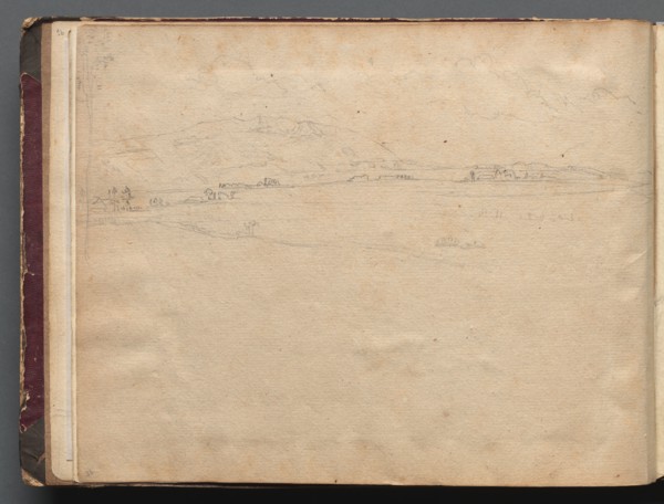 Album with Views of Rome and Surroundings, Landscape Studies, page 03b: Roman Panoramic Landscape.