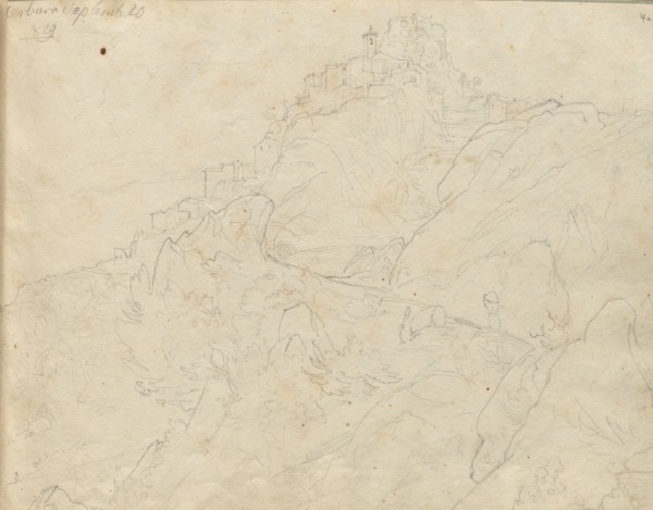 Album with Views of Rome and Surroundings, Landscape Studies, page 04a: "Cervera". Franz Johann