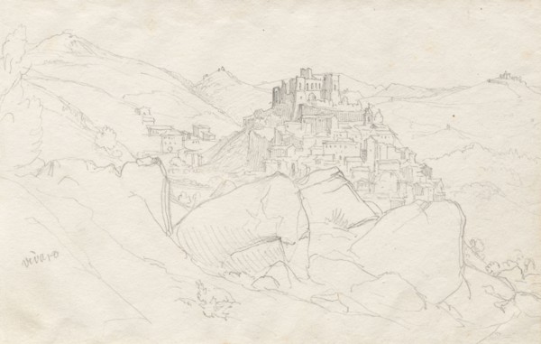 Album with Views of Rome and Surroundings, Landscape Studies, page 53a: "Vivaro" . Franz Johann
