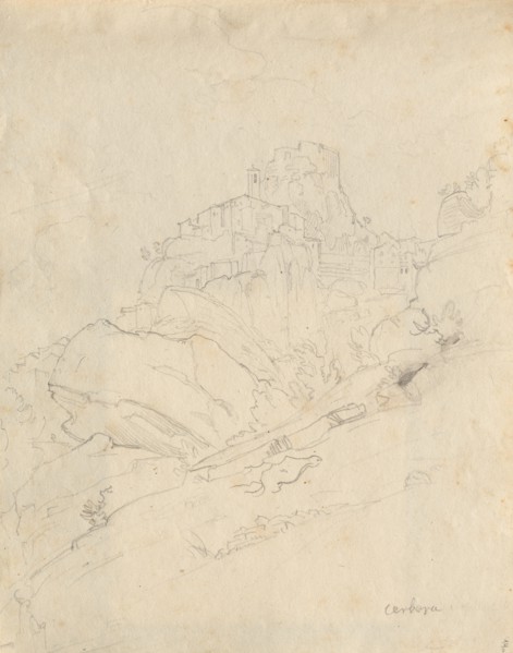 Album with Views of Rome and Surroundings, Landscape Studies, page 14a: "Cervera". Franz Johann