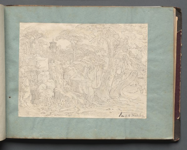 Album with Views of Rome and Surroundings, Landscape Studies, page 36a: Roman View. Franz Johann