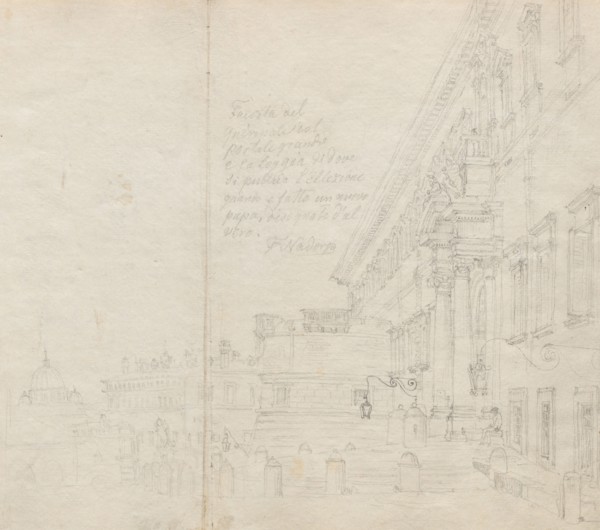 Album with Views of Rome and Surroundings, Landscape Studies, page 15b: Roman Architectural View.