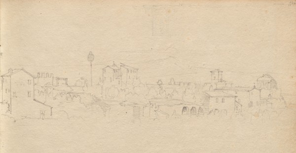 Album with Views of Rome and Surroundings, Landscape Studies, page 16a: Roman View. Franz Johann