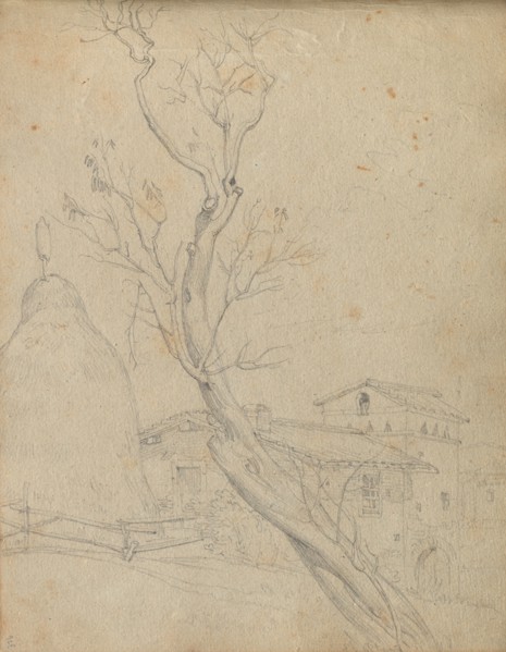Album with Views of Rome and Surroundings, Landscape Studies, page 37b: Roman Landscape. Franz