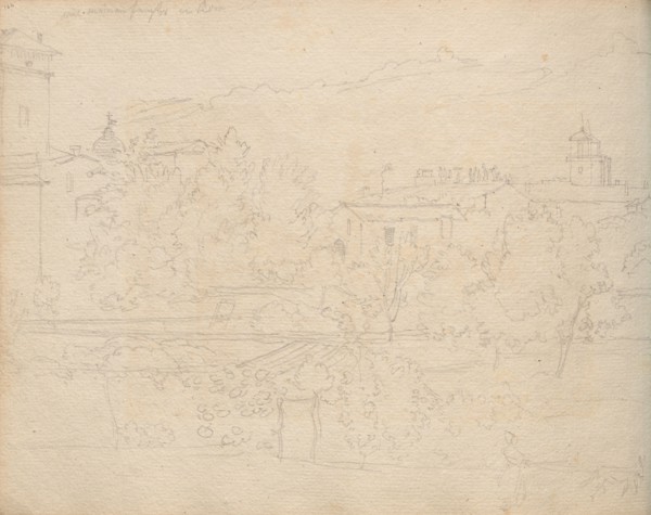 Album with Views of Rome and Surroundings, Landscape Studies, page 16b: Roman View. Franz Johann