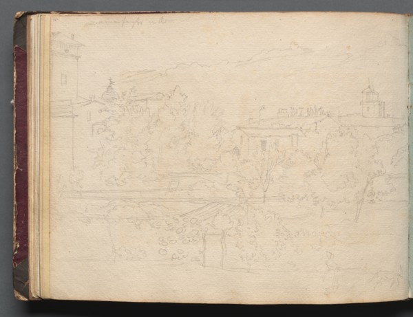 Album with Views of Rome and Surroundings, Landscape Studies, page 16b: Roman View. Franz Johann