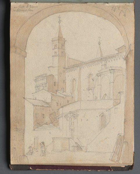 Album with Views of Rome and Surroundings, Landscape Studies, page 18a: Saint John Lateran, Rome.