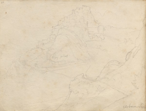 Album with Views of Rome and Surroundings, Landscape Studies, page 20b: "Cervera". Franz Johann