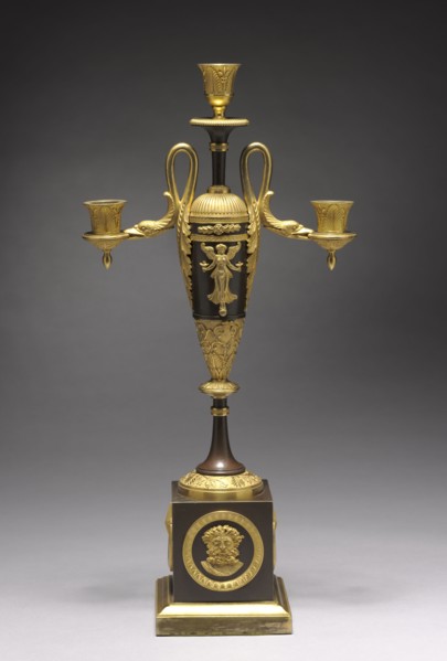 Candelabrum, c. 1800. France, late 18th-early 19th century. Gilt and patinated metal; overall: 50 x