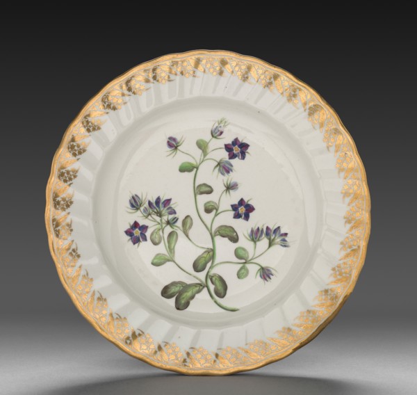 Plate from Dessert Service: Venus Looking Glass, c. 1800. Derby (Crown Derby Period) (British).