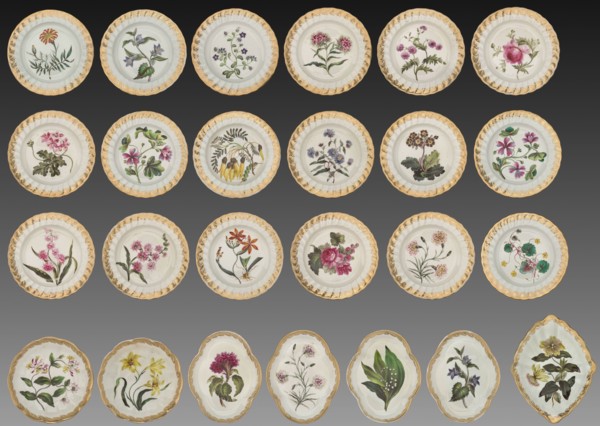 Dessert Service, c. 1800. Derby (Crown Derby Period) (British). Porcelain;