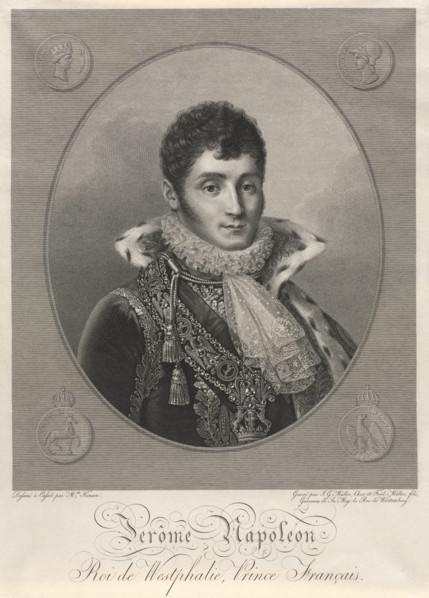 Jerome Napoleon, King of Westphalia, French Prince. Christian-Friedrich Muller (German, 1782-1816),