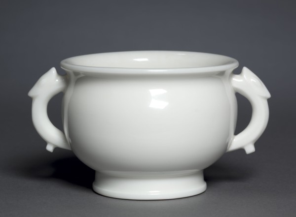 Bowl in Form of Archaic Gu:  Dehua Ware, 1600s. China, Fujian province, late Ming dynasty