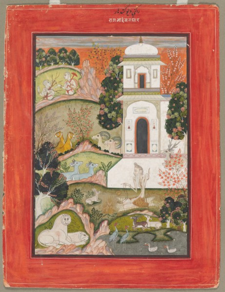 Devagandhara Ragini: An Ascetic in Retreat, from the Ragamala Series, c. 1760. India, Rajasthan,