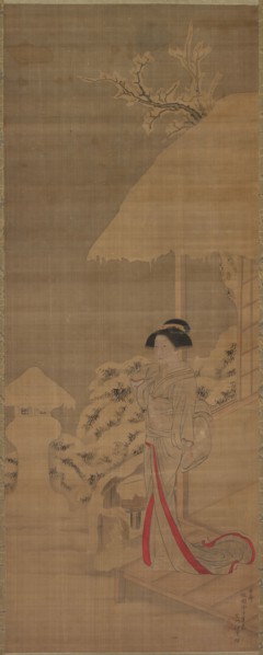 Beauty (Bijin) in the Snow, late 18th-early 19th century. Kokan Shiba (Japanese, 1747-1818).