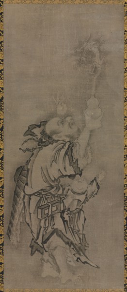 Hotei with Daoist Immortals: Immortal with Gourd and Dragon, c. 1575-1600. Kyuseki Tomonobu
