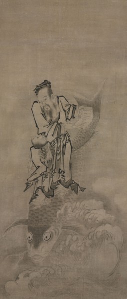 Hotei with Daoist Immortals, late 1600s–early 1700s. Kyuseki Tomonobu (Japanese, 1653–1721).