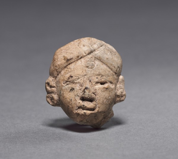 Figurine Head, c. 600-200 BC. Mexico or Central America, Maya(?), Middle Preclassic period.