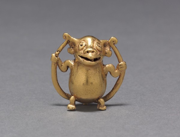 Monkey Bell Pendant, c. 700-1550. Western Panama, Veraguas-Gran Chiriquí Style, c. 700-1550. Cast