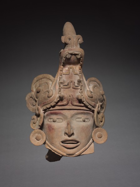 Head with Animal Helmet, c. 600-1000. Mexico, Gulf Coast, San Andrés Tuxtla(?), 7th-11th Century.