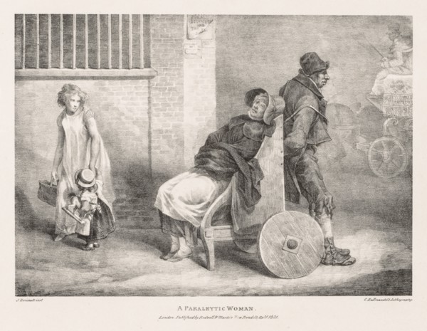 Various Subjects Drawn from Life and on Stone:  A Paraleytic Woman, 1821. Théodore Géricault