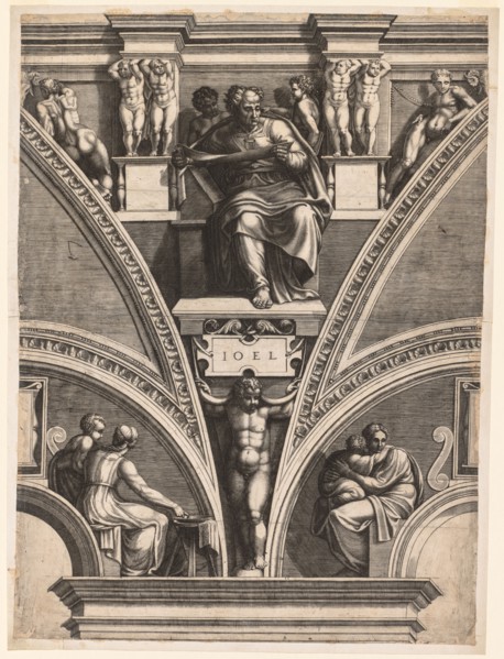 Six Prophets and Sibyls: The Prophet Joel, early 1570s. Giorgio Ghisi (Italian, 1520-1582), after