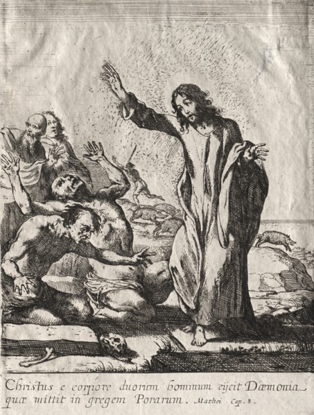 The Miracles of Jesus Christ:  Christ Delivering the Possessed. Claude Vignon (French, 1593-1670).