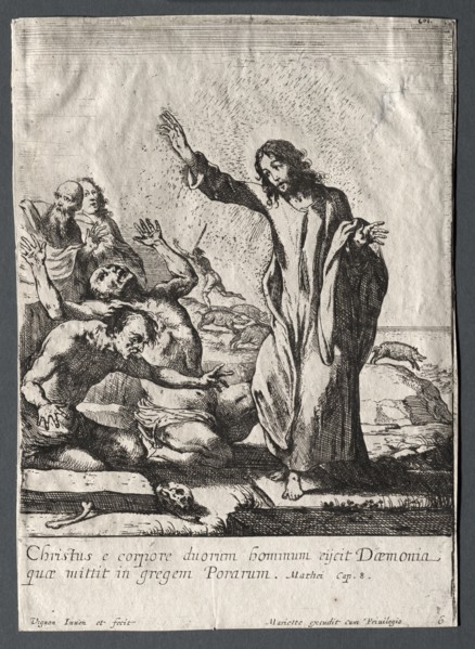 The Miracles of Jesus Christ:  Christ Delivering the Possessed. Claude Vignon (French, 1593-1670).